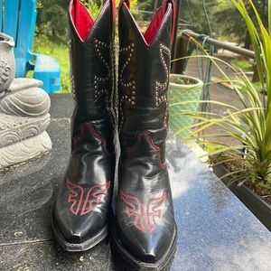 - Frye brand “Daisy” cowboy boots